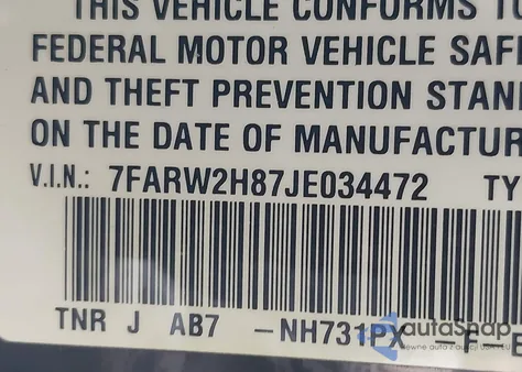 2018 Honda Cr-V Ex-L/Ex-L Navi from USA, damaged, VIN 7FARW2H87JE034472